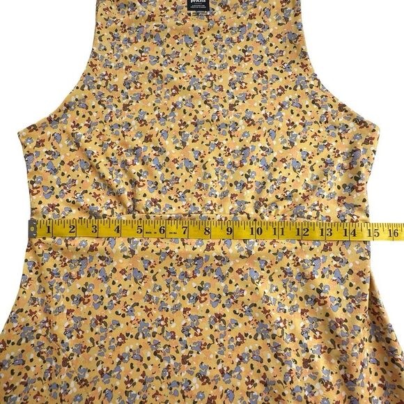 PRANA EMERALD LAKE DRESS Yellow Floral Print Size Medium - Picture 12 of 16